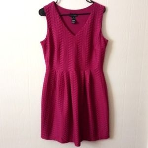 Shimmery Metallic Chevron fit and flare Dress